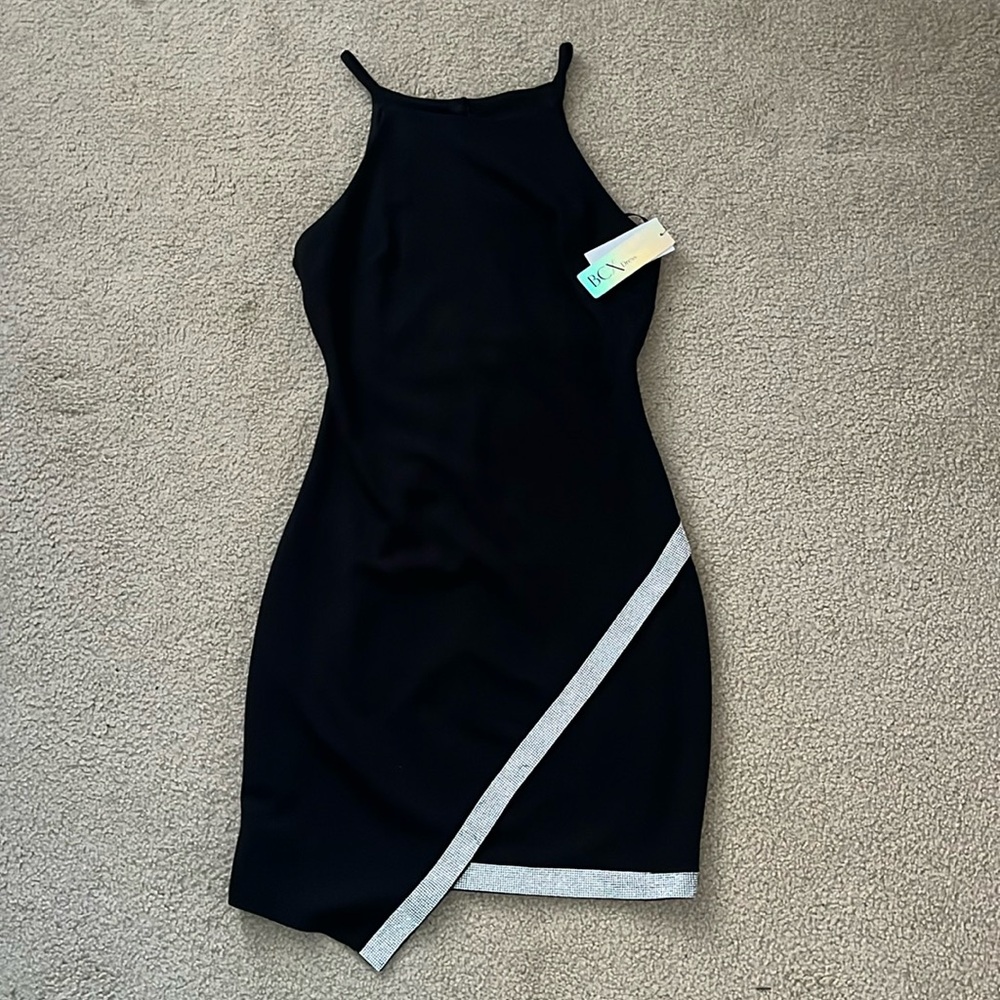 Juniors Black Dress with sparkly detail